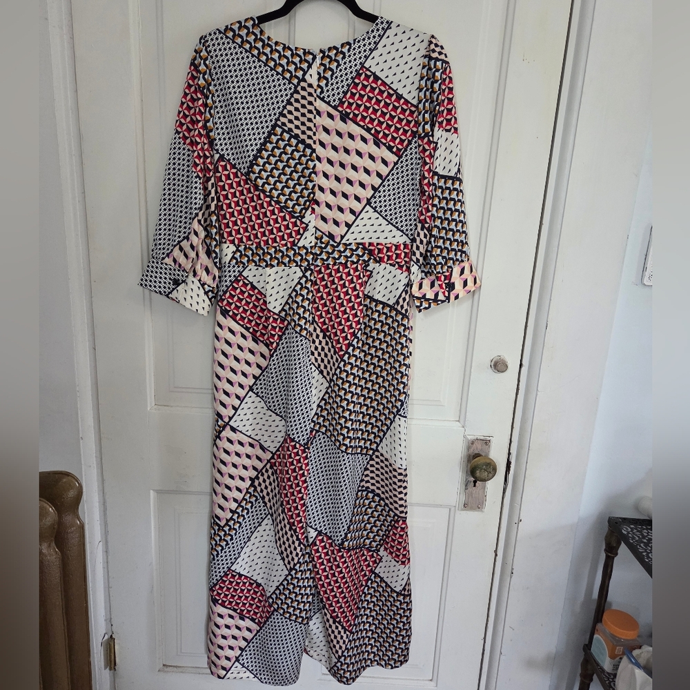 Geometric Patchwork Pattern Jumpsuit - Picture 10 of 10